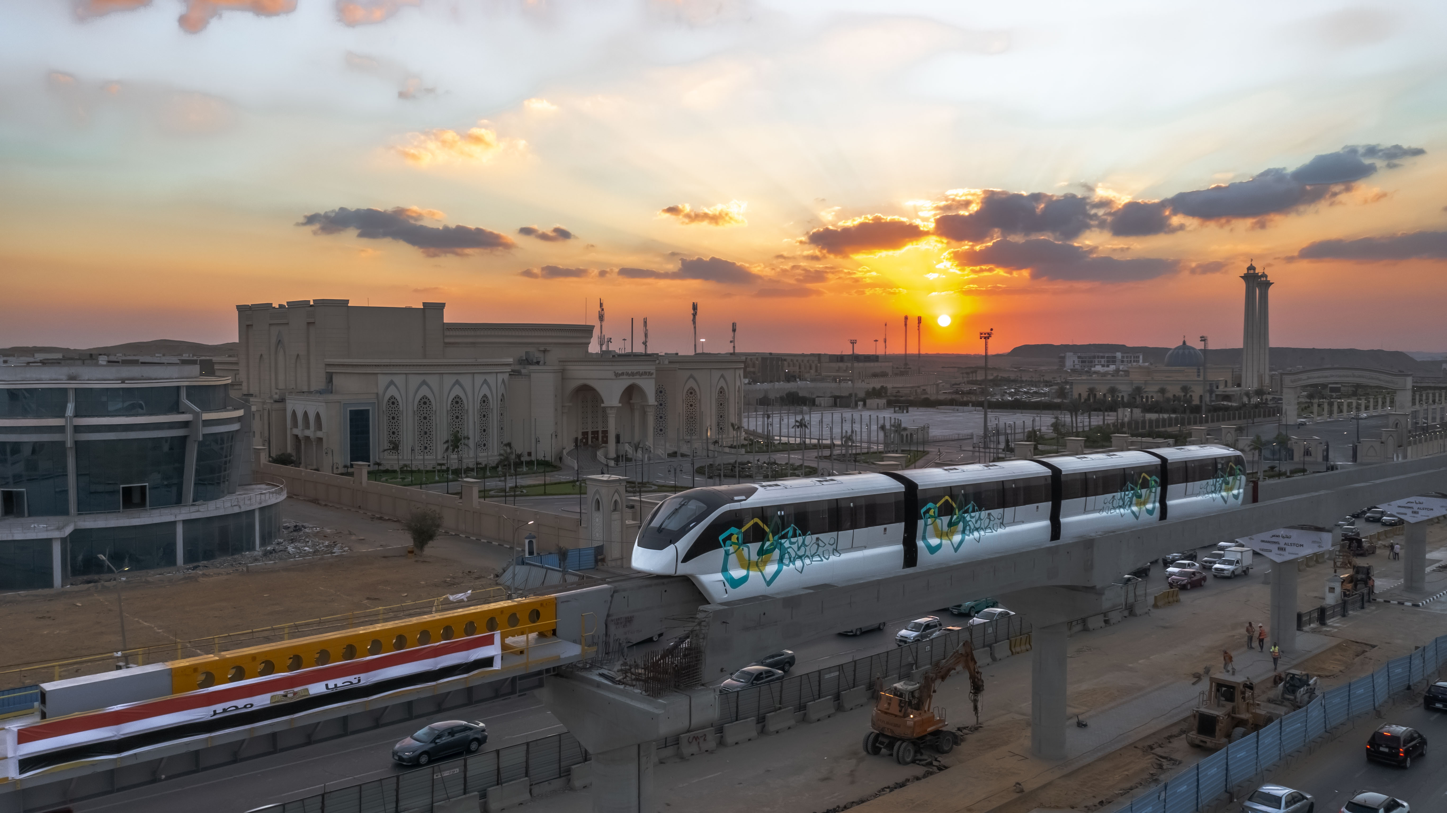 Derby-built monorail train completes first Cairo journey