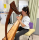 Harpist brings tranquillity to hospital patients